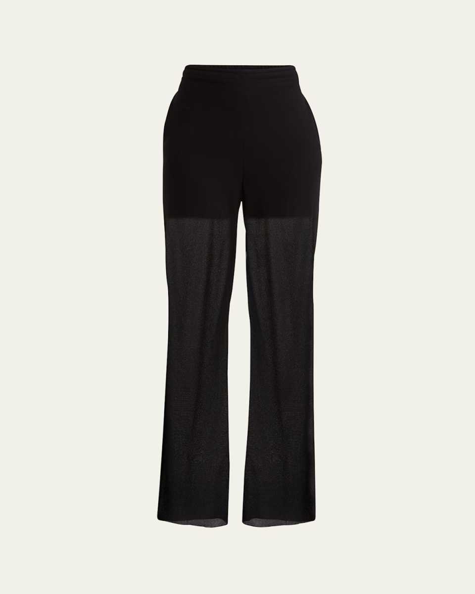 Double Sheer Straight Leg Pants